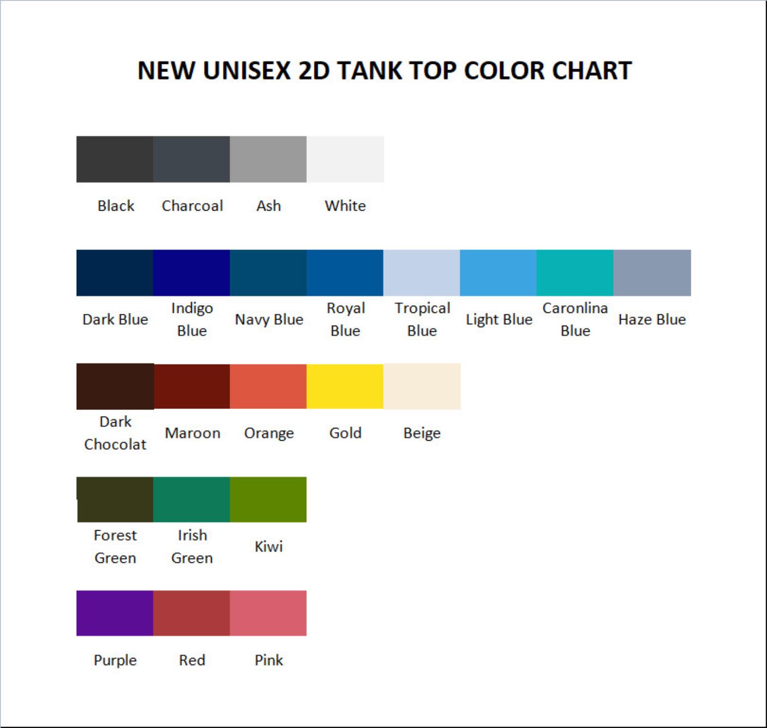 tank top color chart - Shadowhunters Store