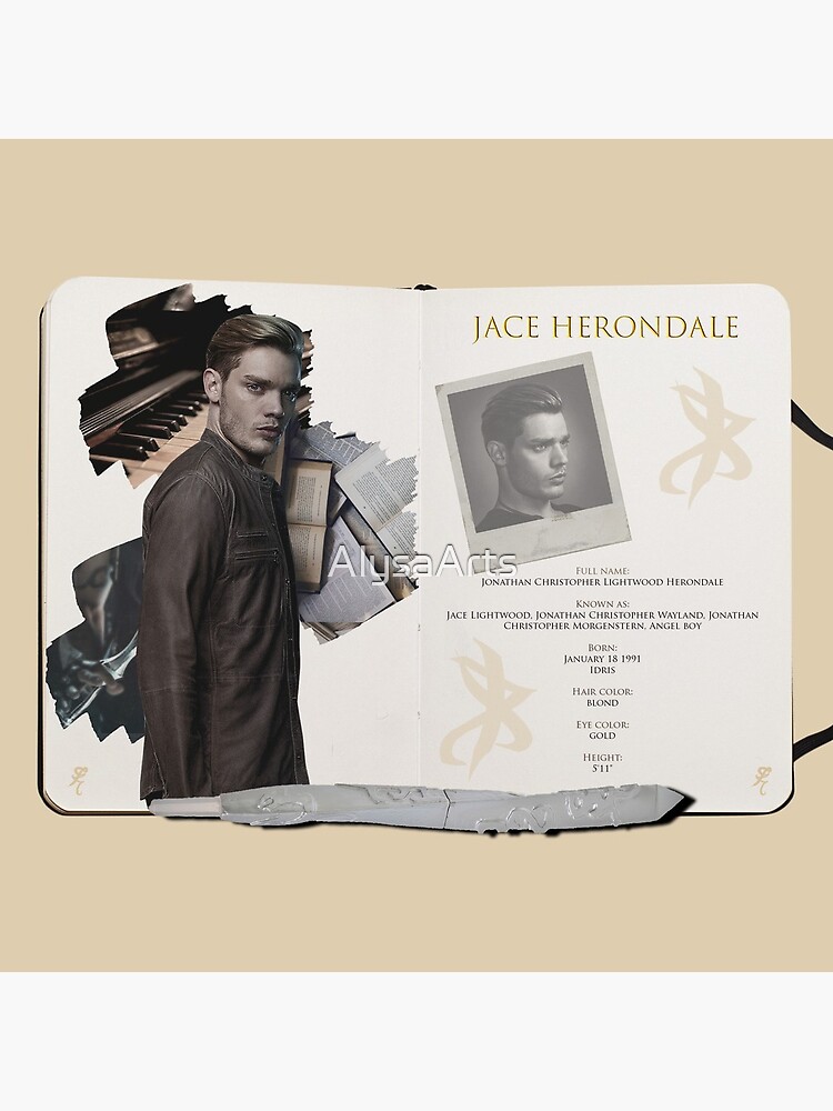 Jace Herondale Sketchbook Pages Throw Pillow - Image 2