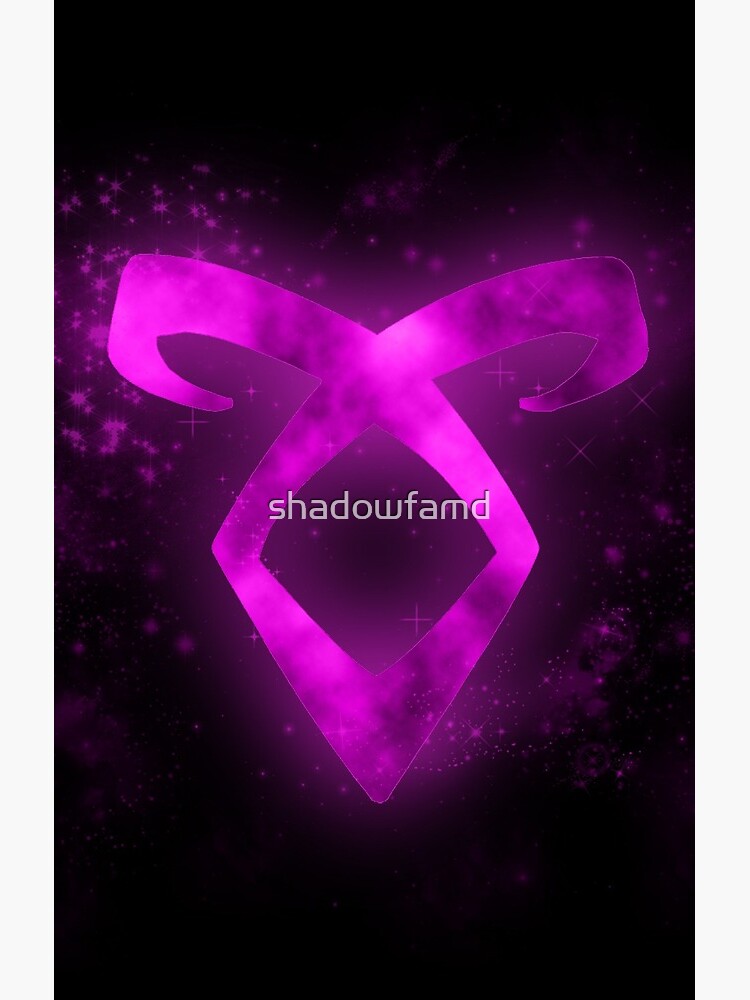 Glowing Pink Angelic Rune Shadowhunters Shower Curtain - Image 2