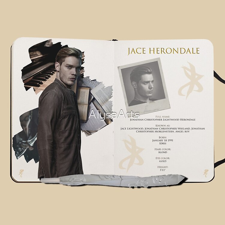 Jace Herondale Sketchbook Pages Tote Bag - Image 2