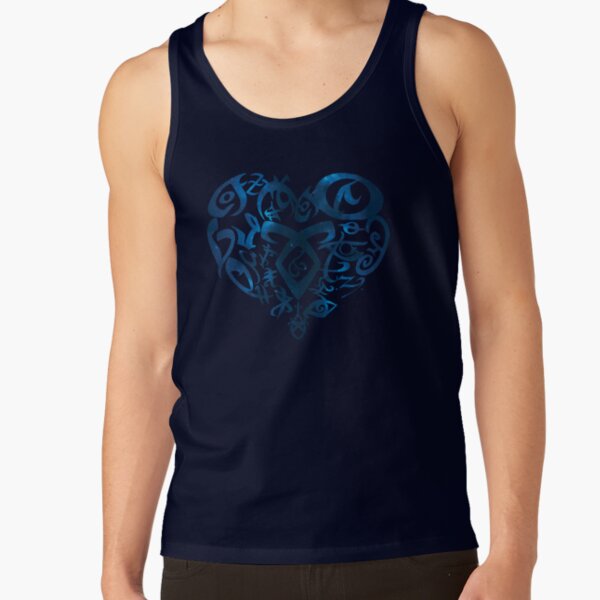 Shadowhunters Rune Rune Heart Blue Tank Top - Image 5