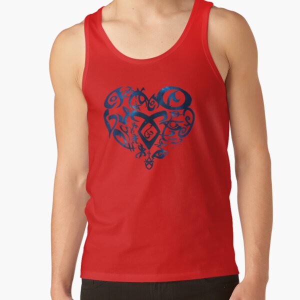 Shadowhunters Rune Rune Heart Blue Tank Top - Image 4