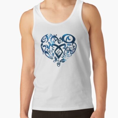 Shadowhunters Rune Rune Heart Blue Tank Top