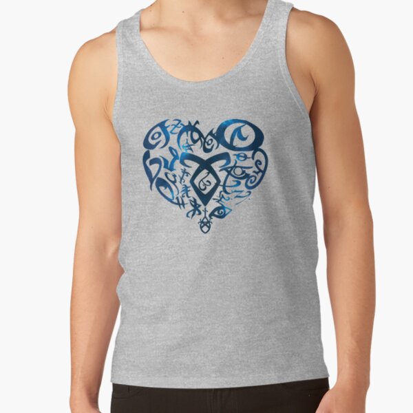 Shadowhunters Rune Rune Heart Blue Tank Top - Image 3