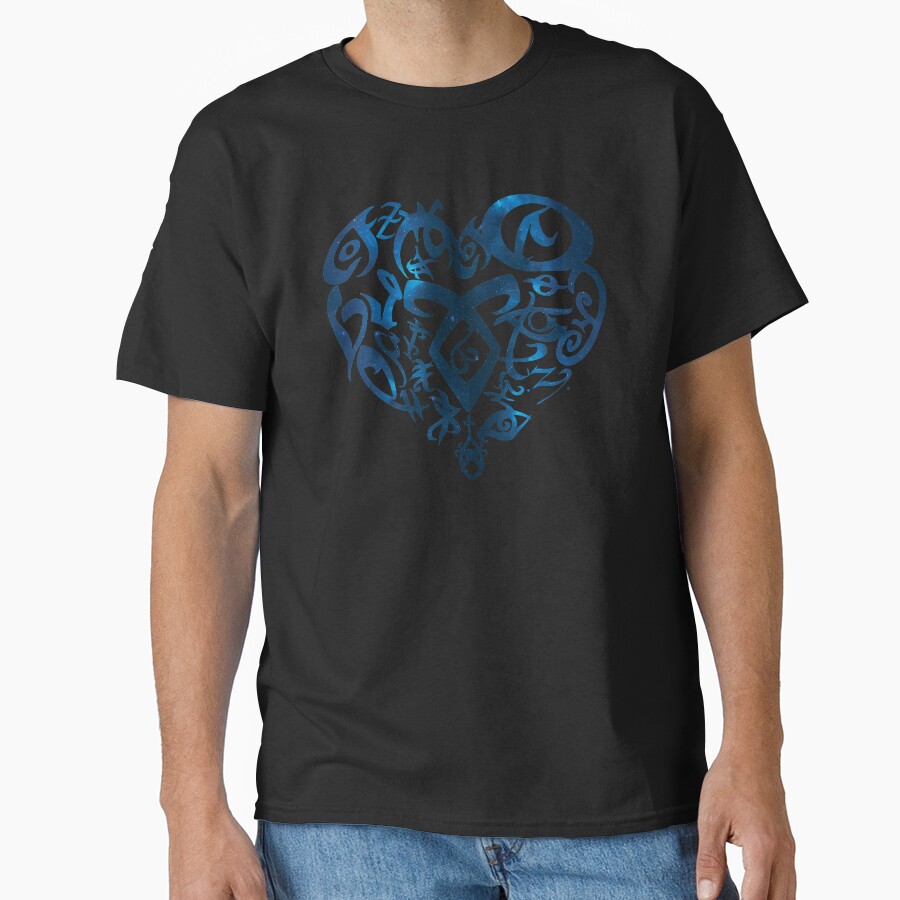 Shadowhunters Rune Rune Heart Blue T-shirt - Image 2