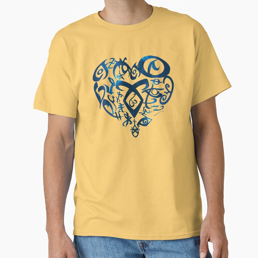 Shadowhunters Rune Rune Heart Blue T-shirt - Image 6