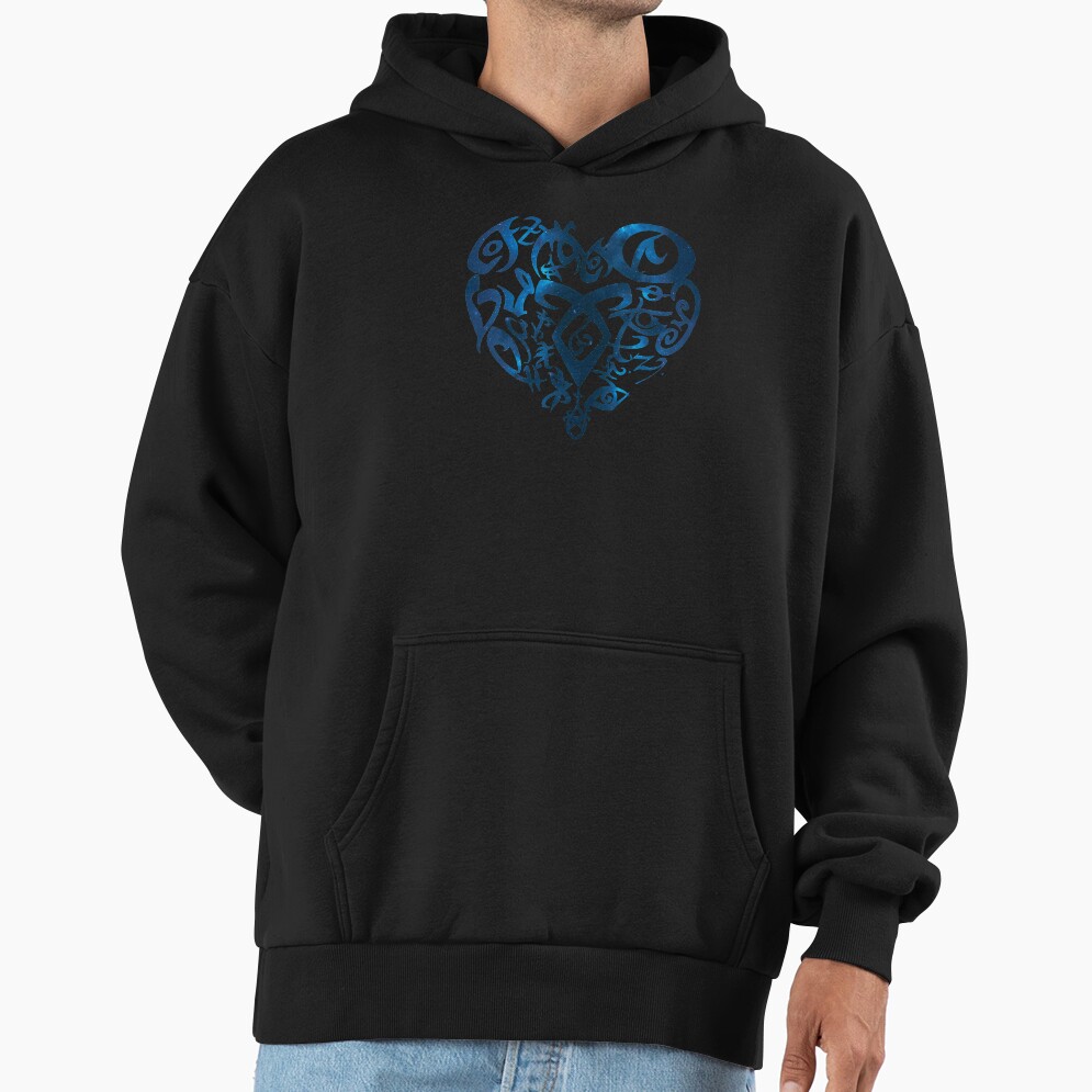 Shadowhunters Rune Rune Heart Blue Hoodie - Image 2