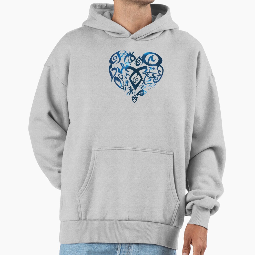 Shadowhunters Rune Rune Heart Blue Hoodie - Image 4