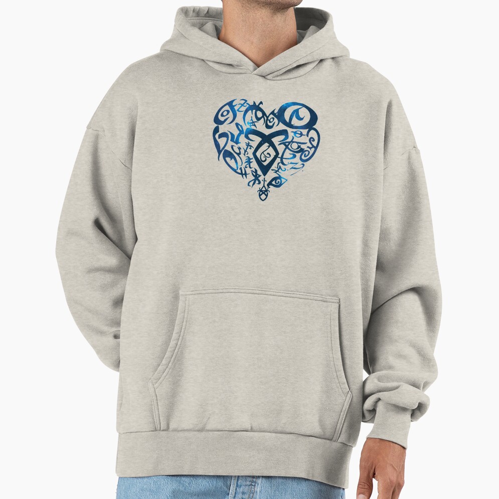 Shadowhunters Rune Rune Heart Blue Hoodie - Image 3