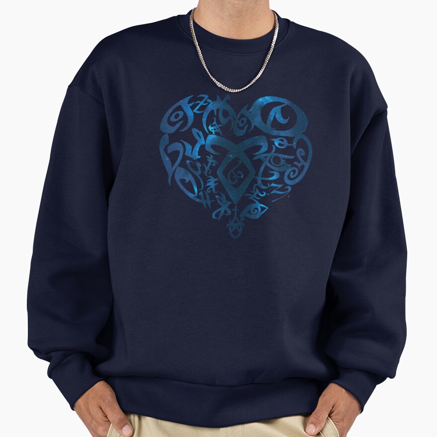 Shadowhunters Rune Rune Heart Blue Sweatshirt - Image 5