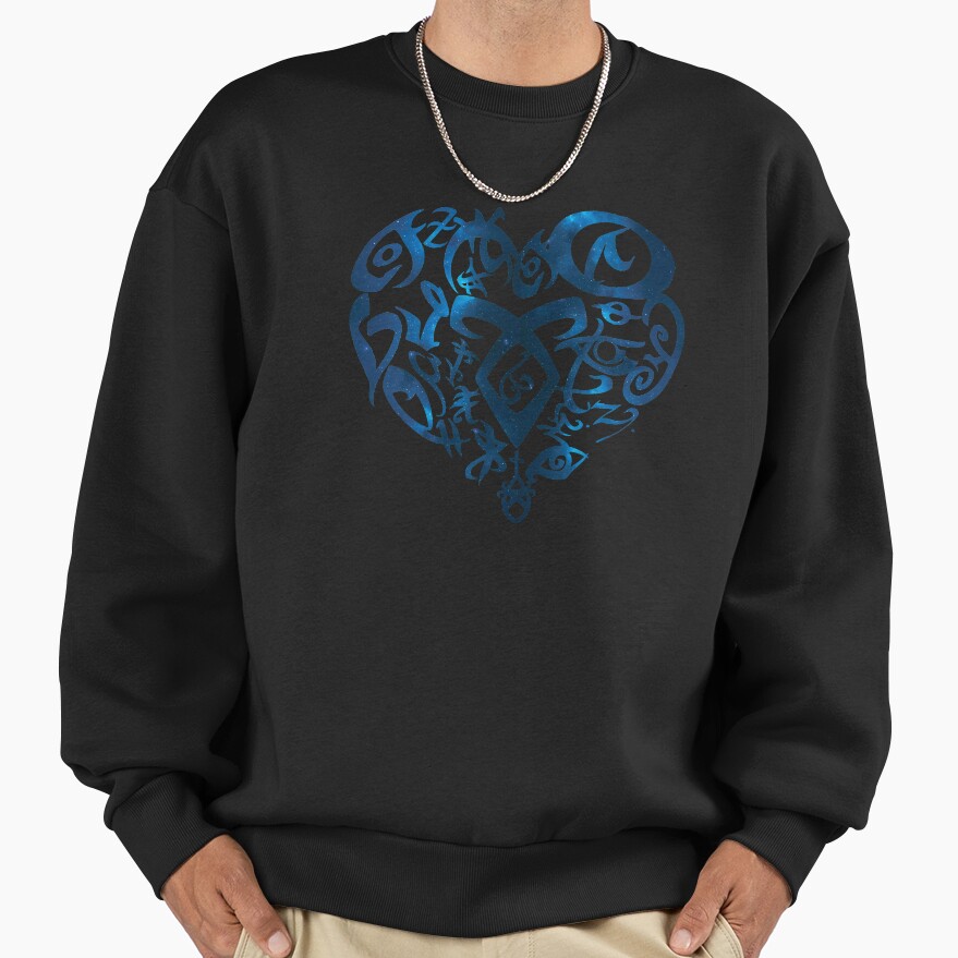 Shadowhunters Rune Rune Heart Blue Sweatshirt - Image 2