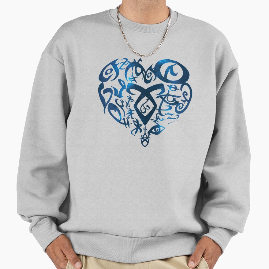 Shadowhunters Rune Rune Heart Blue Sweatshirt - Image 4