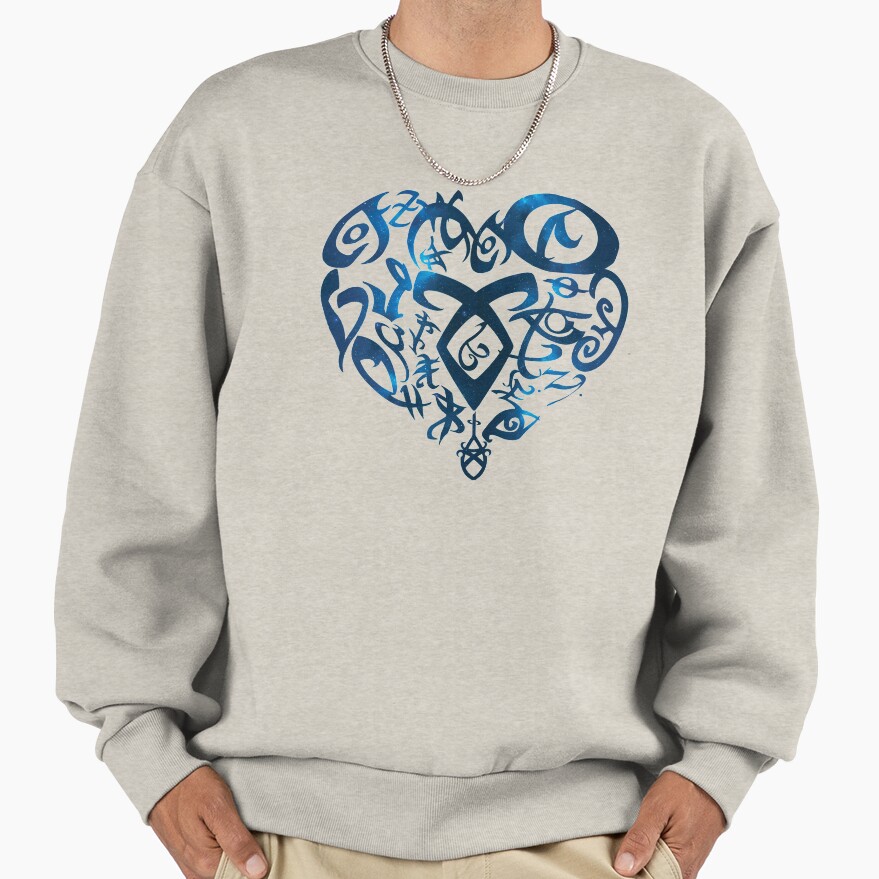 Shadowhunters Rune Rune Heart Blue Sweatshirt - Image 3