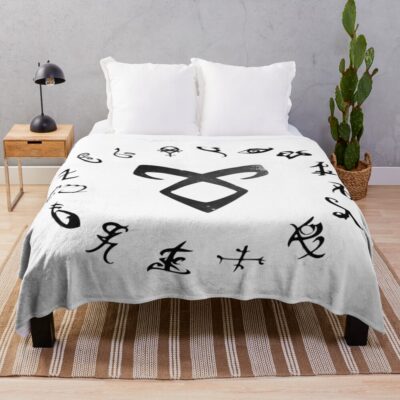 Shadowhunter Runes Throw Blanket