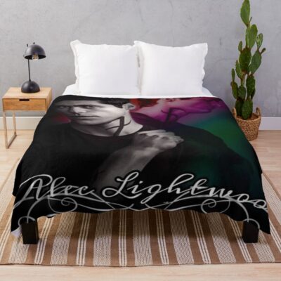 Alec Lightwood Rainbow Shadow Throw Blanket