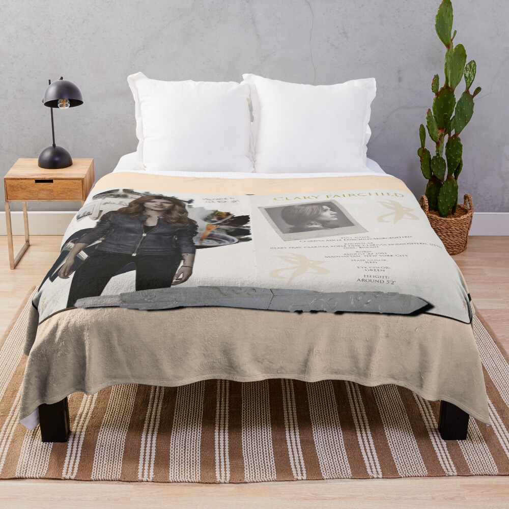 Clary Fray Sketchbook Pages Throw Blanket