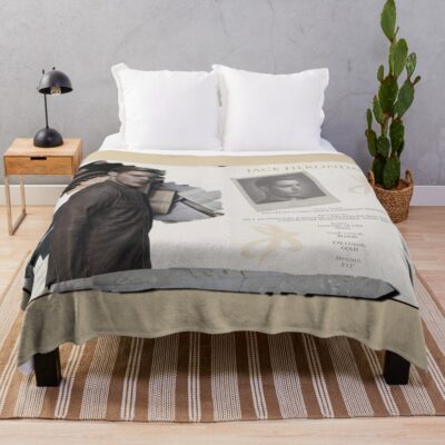 Jace Herondale Sketchbook Pages Throw Blanket
