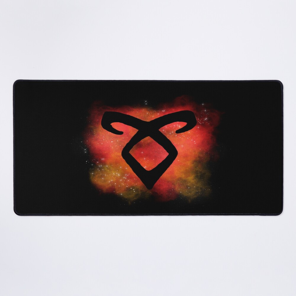 Red Galaxy Angelic Rune Mouse Pad