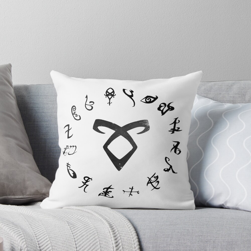 Shadowhunter Runes Throw Pillow