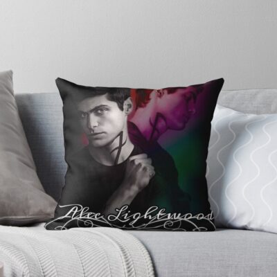 Alec Lightwood Rainbow Shadow Throw Pillow