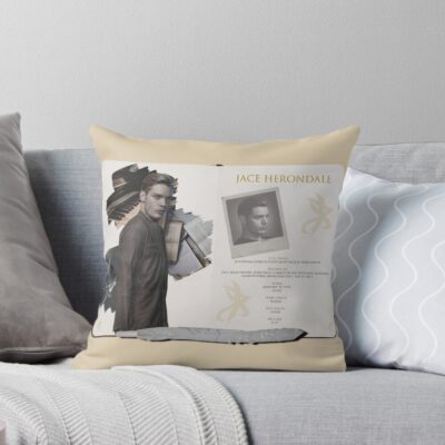 Jace Herondale Sketchbook Pages Throw Pillow