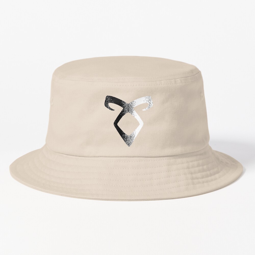 Black And White Angelic Rune Bucket Hat